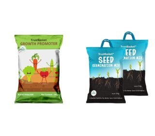 Trust Basket Plant Growth Promoter/Booster Organic Fertilizer, 500 G & Seed Germination/Starter Mix- 10 KG Combo