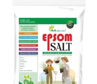 SJ Organics Epsom Salt for plants (1 KG) | Contains Magnesium & Sulfur | Water Soluble Plant Fertilizer | Prevents yellowing of leaves | Plant growth supplement