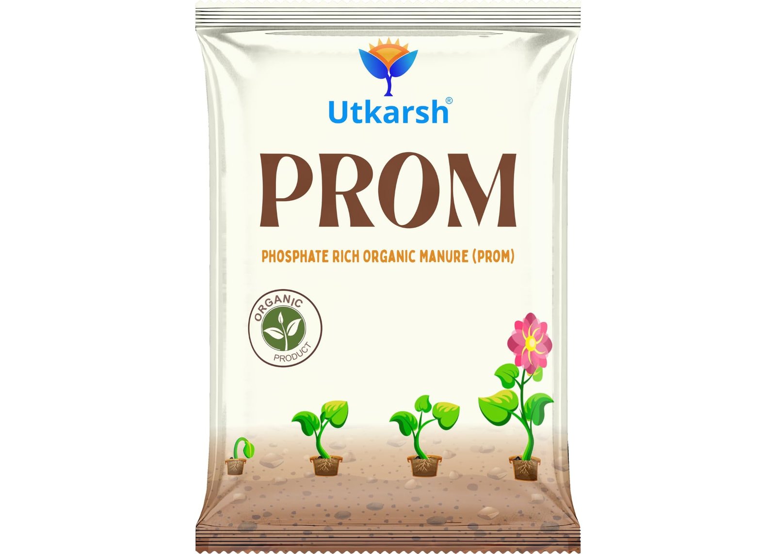 Utkarsh Prom - Phosphate Rich Organic Fertilizer for Plants, Organic DAP (900 gm; Pack of 1)