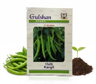 Gulshan Seed Farm F1 Hybrid Chilli Seeds | High-Yield Green Chilies for Home Gardening | Spicy Vegetable Seeds for Pots, Grow Bags, Balcony & Terrace | Easy to Grow All-Season Planting
