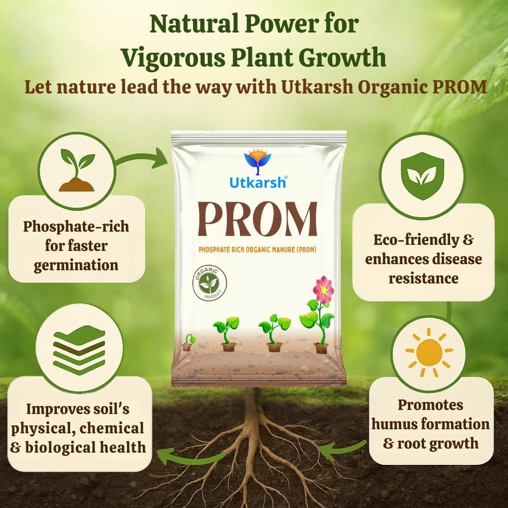 Utkarsh Prom - Phosphate Rich Organic Fertilizer for Plants, Organic DAP (900 gm; Pack of 1) - Image 9