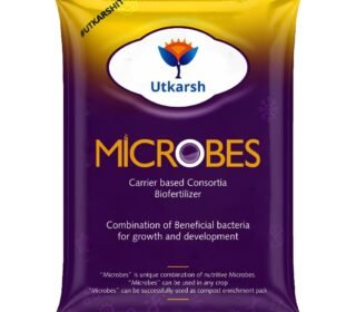 Utkarsh Microbes (Carrier Based Consortia Biofertilizer - Azotobacter, Acetobacter, Rhizobium, Phosphorus Solubilizing Bacteria PSB, Potassium Mobilizing Bacteria KMB) (900 gm; Pack of 1)