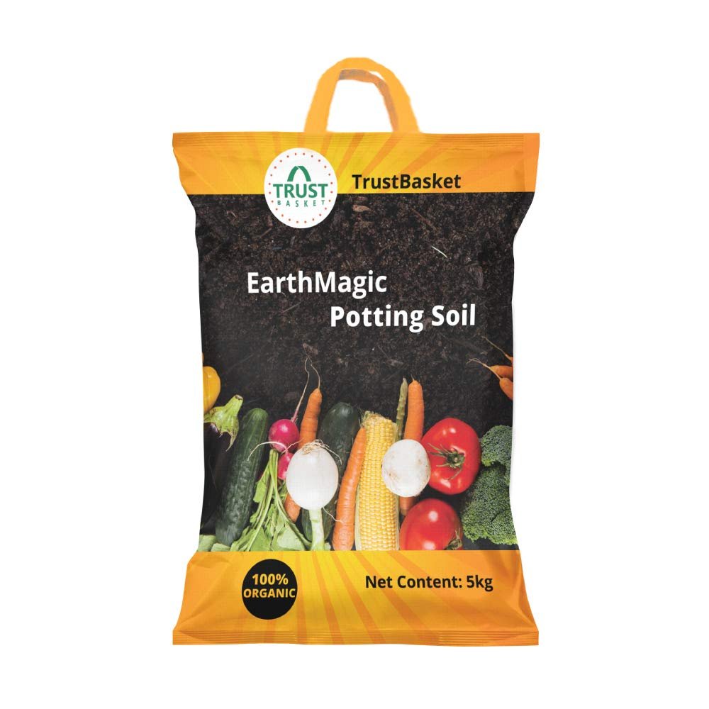 TrustBasket Enriched organic Earth Magic Potting Soil Fertilizer for Plants, 5 Kg