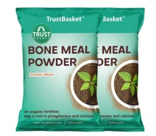 TrustBasket Bone Meal Fertilizer for Plants, 900 gm, Phosphorus and Calcium Rich | Fertilizer for Plants Home Garden | Steamed Bone Meal | Rich in | Natural Plant Fertilizer| 450 Grams (Set of 2)