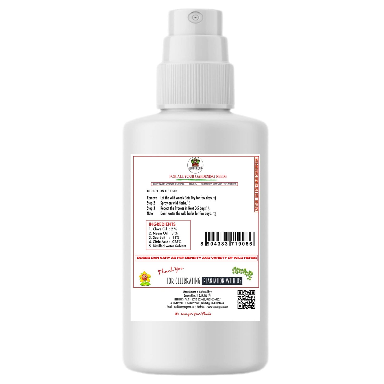 Sansar Agro® Herbicide Spray, Premium Essential Liquid Spray for Removing all types of Wild Herbs (100 ml) - Image 7