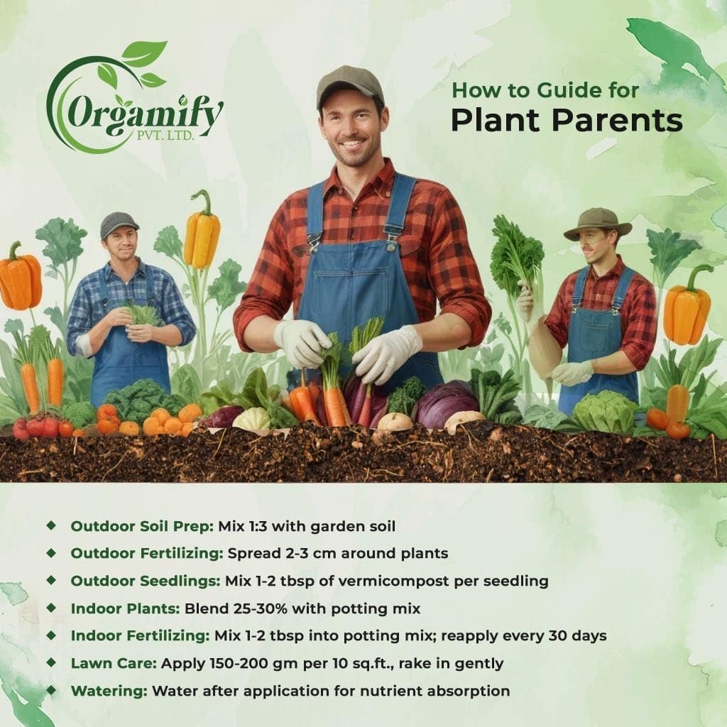 Orgamify Organic Vermicompost Fertilizer Manure for Plants - 10Kg - Image 5