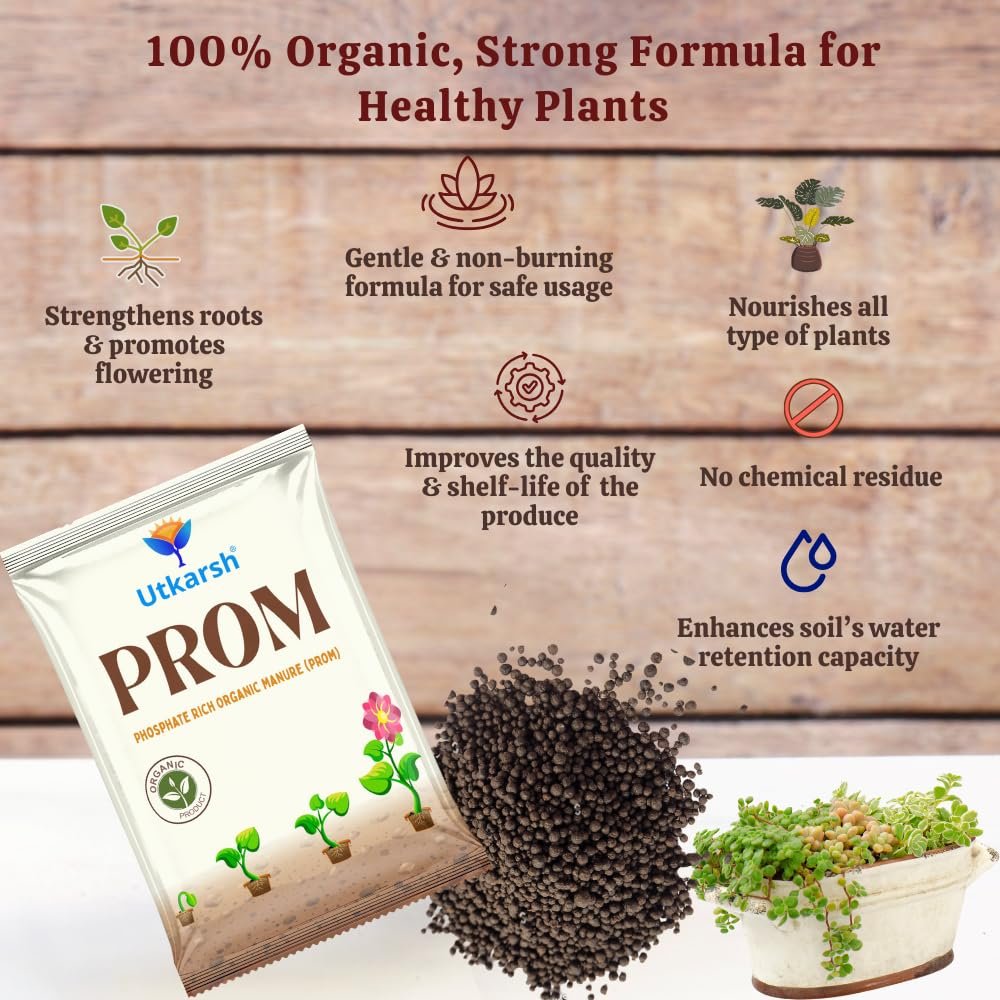 Utkarsh Prom - Phosphate Rich Organic Fertilizer for Plants, Organic DAP (900 gm; Pack of 1) - Image 7