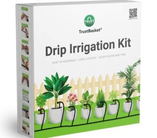 TrustBasket Drip Irrigation kit for 50 Plants | Manual DIY Drip Irrigation System for Home Gardening and Lawn| Water flow controlling drippers | Conserves water