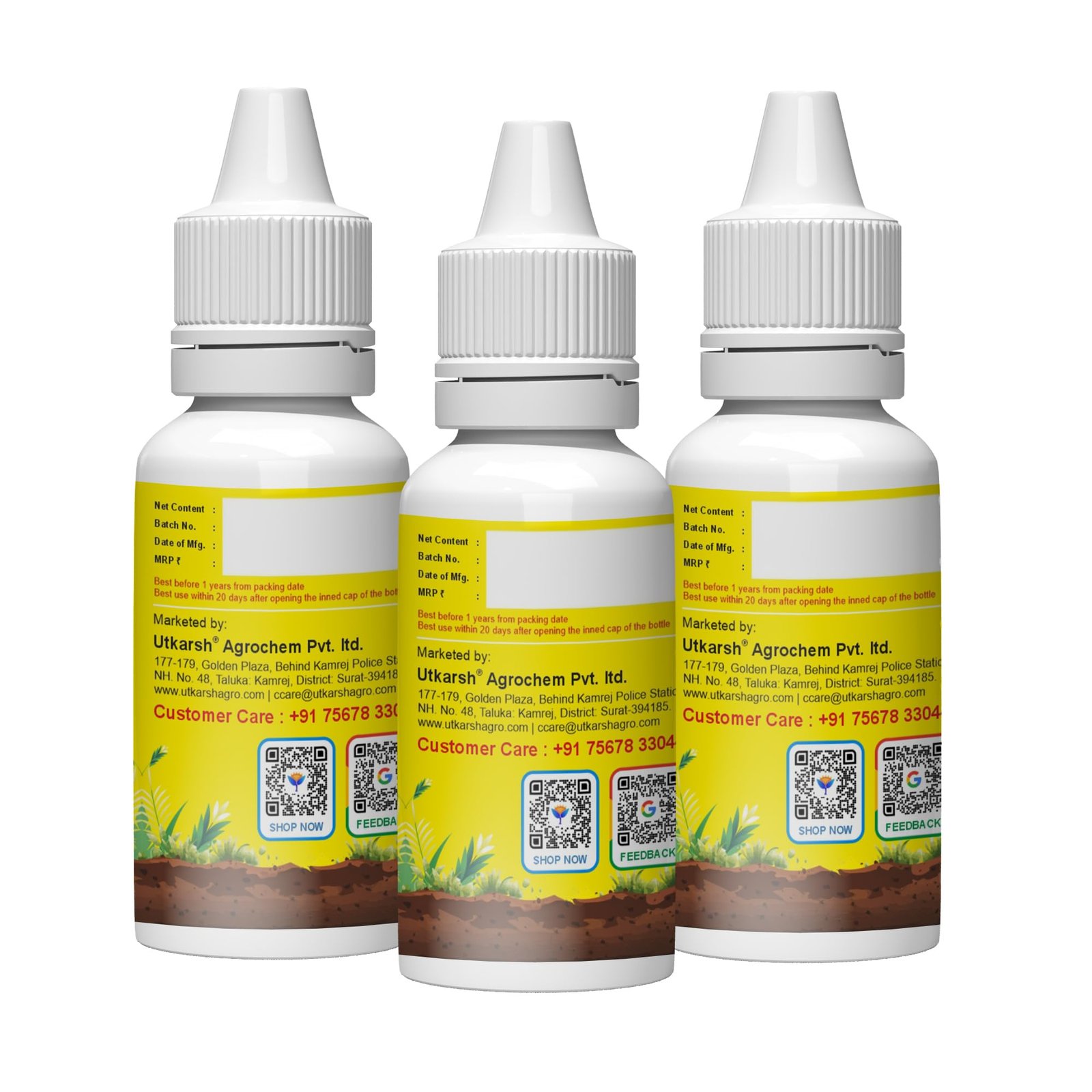 Utkarsh Plant Boost - Liquid Bio Fertilizer, Organic Growth Booster for Faster, Healthier Home Garden Plants, Ideal for Vegetables, Flowers, Herbs & Promotes Healthy Roots (Pack of 3 of 50 ml) - Image 2