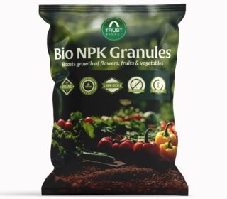 TrustBasket Organic NPK Fertilizer for Plants 1kg – Bio NPK 19 19 19 Fertilizer for Home Garden & Farming | Biozyme Granules, Boosts Growth & Disease Resistance, Prevents Flower & Fruit Drop