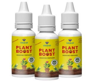 Utkarsh Plant Boost - Liquid Bio Fertilizer, Organic Growth Booster for Faster, Healthier Home Garden Plants, Ideal for Vegetables, Flowers, Herbs & Promotes Healthy Roots (Pack of 3 of 50 ml)