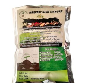Harvest Rich Manure Organic Vermicompost – Water Soluble Fertilizer & Plant Food for All Crops, Home Plants, Gardening (1kg)