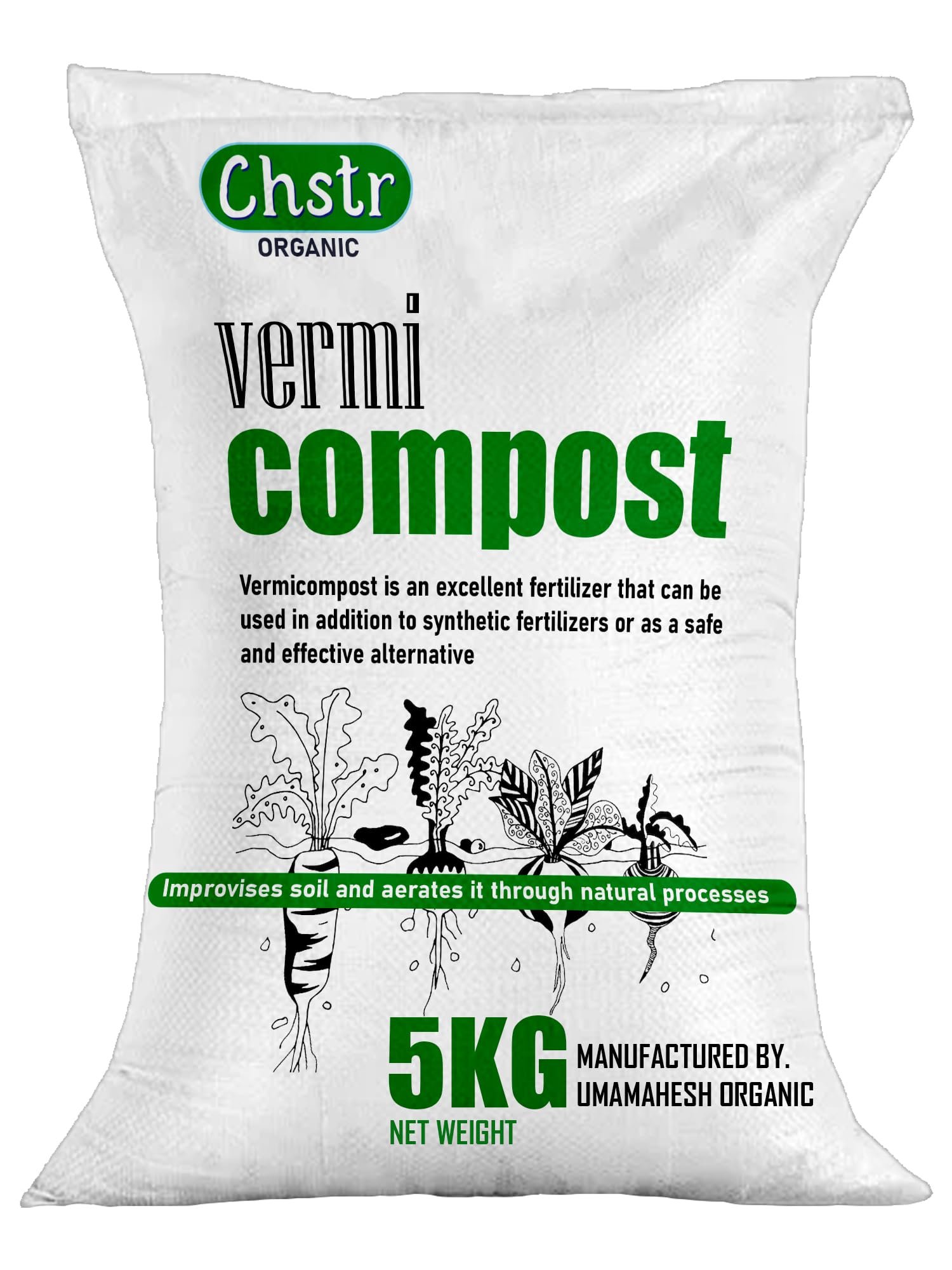 CHSTR Vermicompost Fertilizer Manure For Plants 5 Kg |Vermi compost for plant| Organic Manure for Plants | Fertilizer for Home Gardening | Natural Booster for Flowering Plant 5Kg