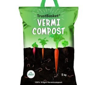 TrustBasket Vermicompost 5kg 100% Natural Organic Fertilizer for Plants | Nutrient-Rich Compost for Home Garden | Improves Plant Health, Water Retention & Soil Quality | Ideal for All Gardening Needs