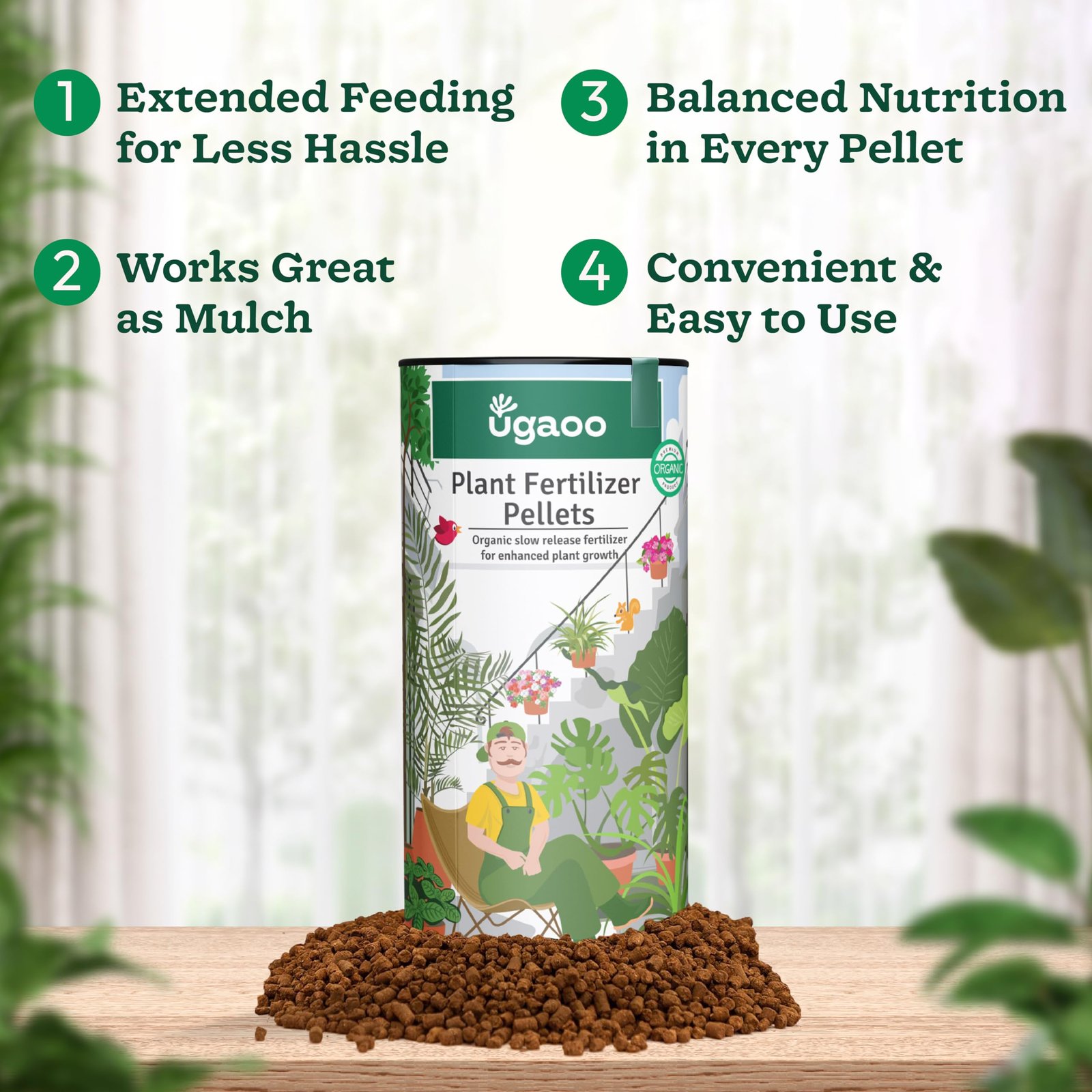 Ugaoo Plant Fertilizer Pellets - Organic Growth Booster for Plants 1 kg - Image 5