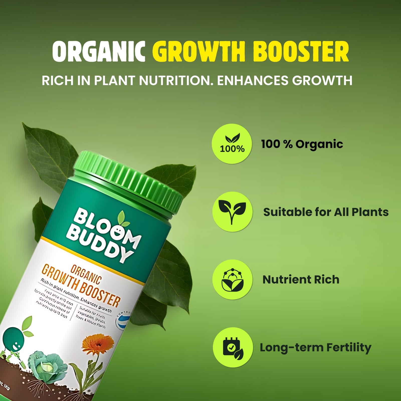 BloomBuddy Plant Fertilizer 1kg Granules – 100% Organic NPK Rich Growth,Flower & Fruit Booster | Fertilizer for Plants Home Garden, Pot Plants,Indoor Plant Fertilizer,Plant Food,Potted Plant Nutrients - Image 8