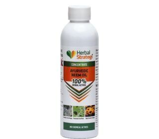 Herbal Strategi Ayurvedic Neem Oil Concentrate (Water Soluble) 200 ml | 100% Herbal Actives | Non-Toxic & Eco Friendly, No Side Effects |Protection from Fungus & Pests | Boost Growth in Plants